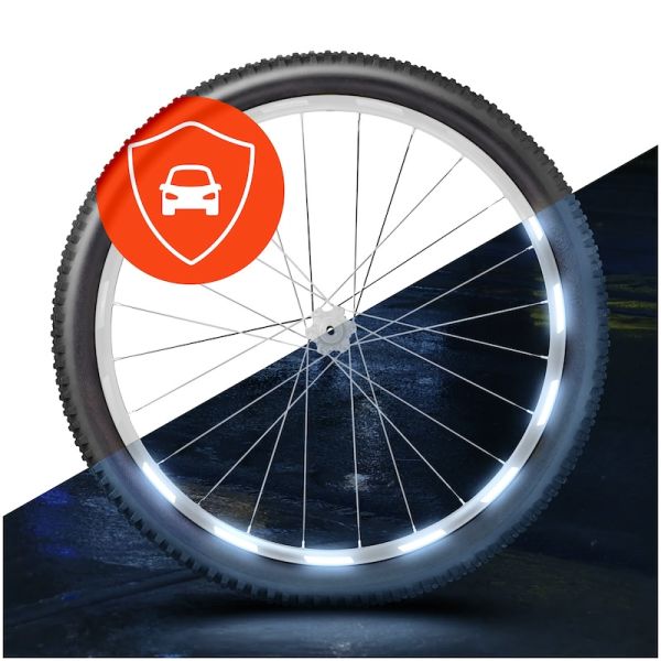 Luxshield Fahrrad Felgen Reflektoren Sticker 64er Set - Silver