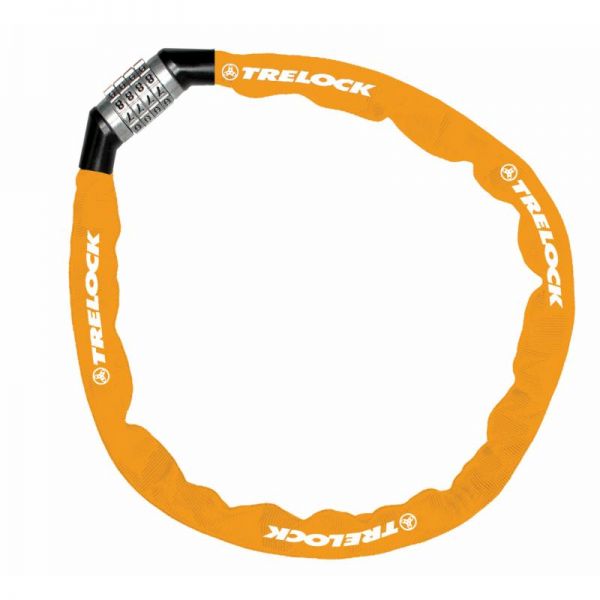 TRELOCK BC 115 CODE Kettenschloss, 110 cm - Orange