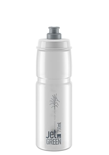 Elite Jet Green Fahrrad Trinkflasche 750ml - Clear