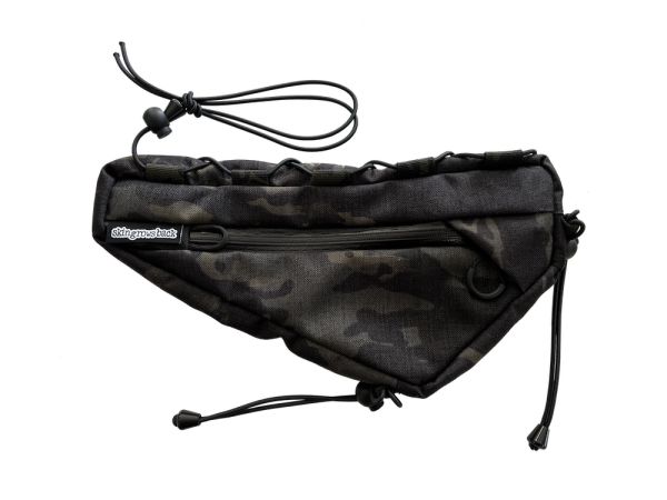 Skingrowsback Wedge Frame Bag, Lace Up - Multi Cam Black