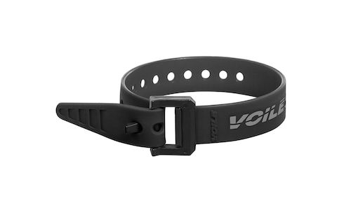 Voile Straps 12” Nylon Buckle - Black (Gray Logo)