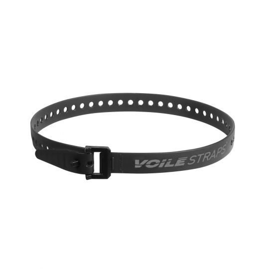 Voile Straps 25” Nylon Buckle - Black (Gray Logo)